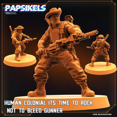 Human Colonial Alien Hunters Miniature | Hunter 3 - Tabletop RPG & D&D miniature. Perfect for wargaming & collectors