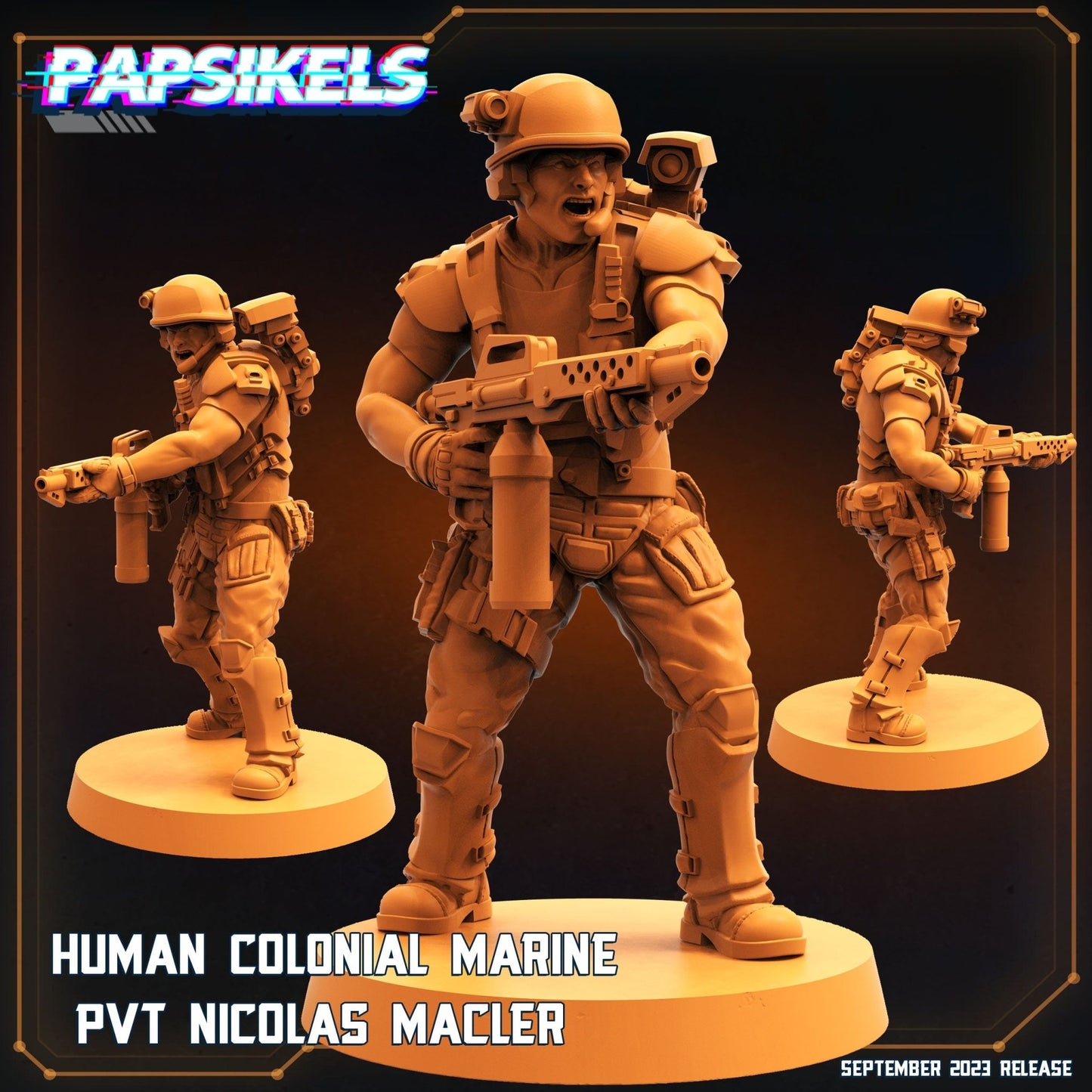 Human Colonial Marine Miniature - Marine 4 - 32mm