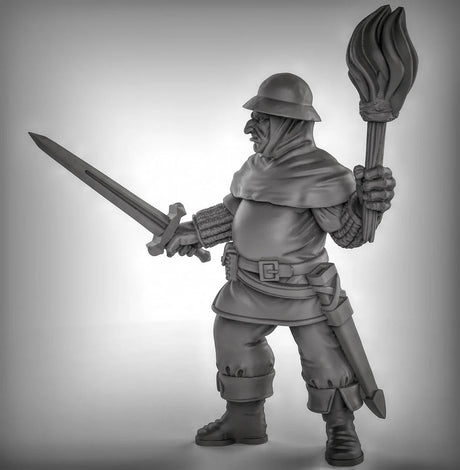 Human Guard nightwatch set | A - Tabletop RPG & D&D miniature. Perfect for wargaming & collectors