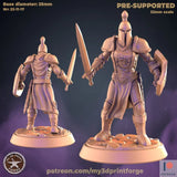 Human Guard Miniature | A - Tabletop RPG & D&D miniature. Perfect for wargaming & collectors