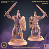 Human Guard Miniature | B - Tabletop RPG & D&D miniature. Perfect for wargaming & collectors