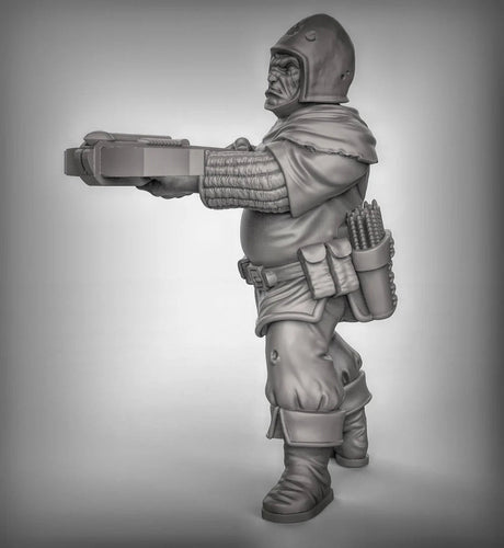 Human Guard crossbowmen set | C - Tabletop RPG & D&D miniature. Perfect for wargaming & collectors