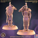 Human Guard Miniature – Town Watch Set 1 | C - Tabletop RPG & D&D miniature. Perfect for wargaming & collectors