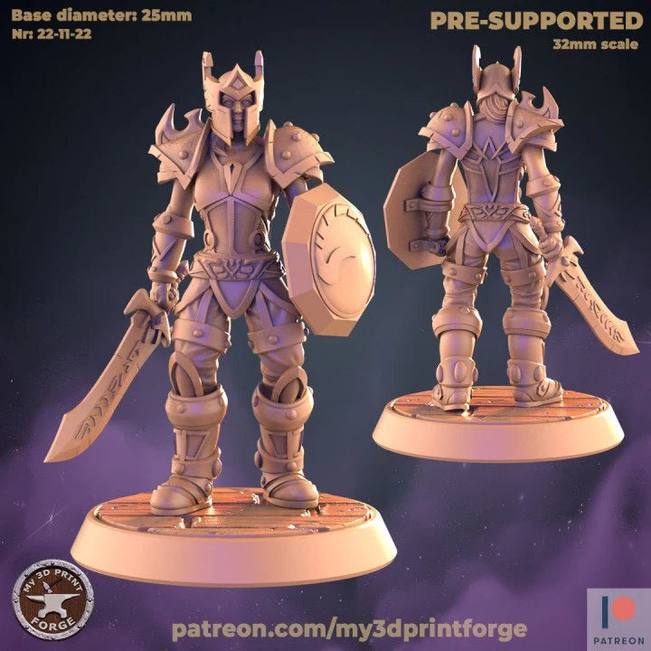 Human Guard Miniature | D - Tabletop RPG & D&D miniature. Perfect for wargaming & collectors