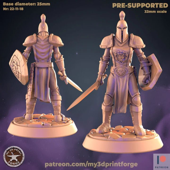 Human Guard Miniature – Town Watch Set 1 | D - Tabletop RPG & D&D miniature. Perfect for wargaming & collectors