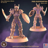 Human Guard Miniature | E - Tabletop RPG & D&D miniature. Perfect for wargaming & collectors