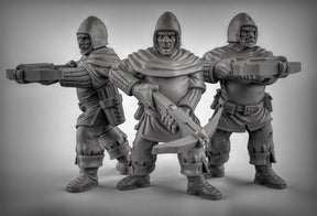 Human Guard crossbowmen set | Set of 3 - Tabletop RPG & D&D miniature. Perfect for wargaming & collectors