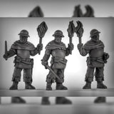 Human Guard nightwatch set | Set of 3 - Tabletop RPG & D&D miniature. Perfect for wargaming & collectors
