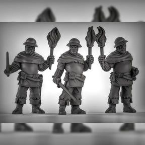 Human Guard nightwatch set | Set of 3 - Tabletop RPG & D&D miniature. Perfect for wargaming & collectors