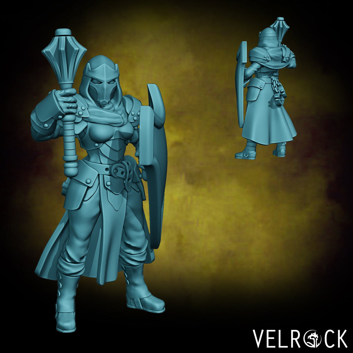 Human Hunter Miniature | E - Tabletop RPG & D&D miniature. Perfect for wargaming & collectors