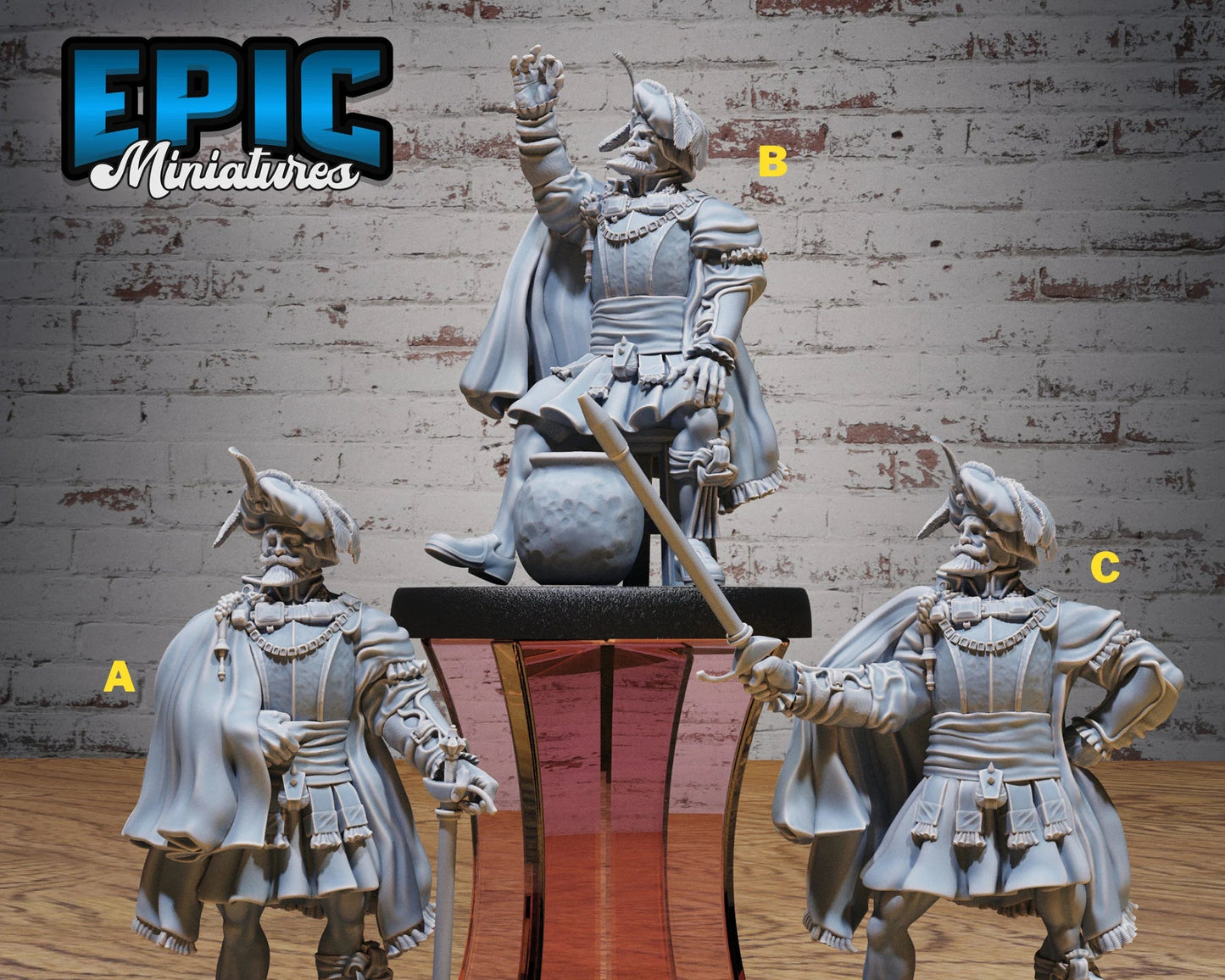 Human Musketeer Miniature - Set of 3 - 28mm