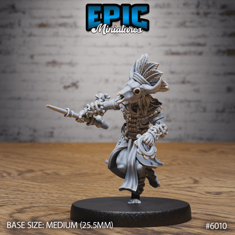 Human Native indian tribal Miniature | 6010 - Tabletop RPG & D&D miniature. Perfect for wargaming & collectors