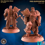 Human Paladin Elder Miniature | A - Tabletop RPG & D&D miniature. Perfect for wargaming & collectors
