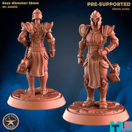 Female Human Paladin initate Miniature | B - Tabletop RPG & D&D miniature. Perfect for wargaming & collectors