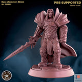 Human Paladin Miniature | B - Tabletop RPG & D&D miniature. Perfect for wargaming & collectors