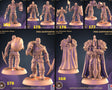 Human worker and Militia Miniature | Full Set All Models - Tabletop RPG & D&D miniature. Perfect for wargaming & collectors