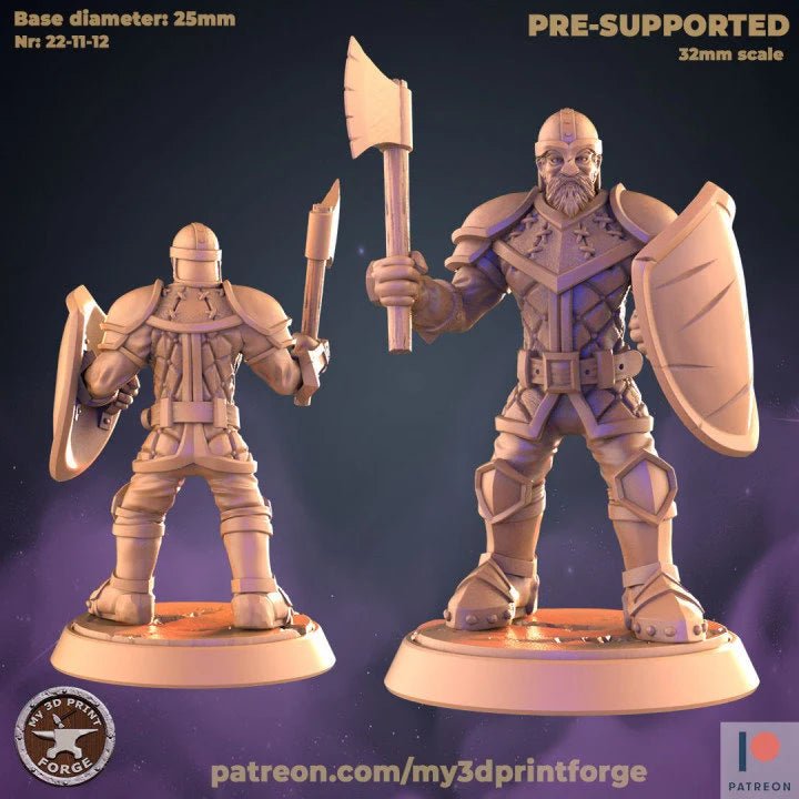 Human Workers Miniature | C - Tabletop RPG & D&D miniature. Perfect for wargaming & collectors