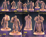 Human Workers Miniature | Set of 6 - Tabletop RPG & D&D miniature. Perfect for wargaming & collectors