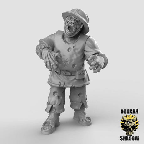 Human Zombies Miniature | A - Tabletop RPG & D&D miniature. Perfect for wargaming & collectors