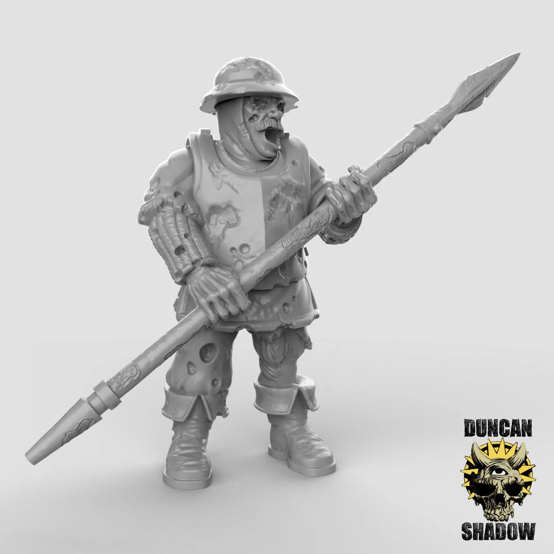 Human Zombies Miniature | C - Tabletop RPG & D&D miniature. Perfect for wargaming & collectors