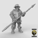 Human Zombies Miniature | C - Tabletop RPG & D&D miniature. Perfect for wargaming & collectors