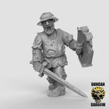 Human Zombies guard Miniature | C - Tabletop RPG & D&D miniature. Perfect for wargaming & collectors