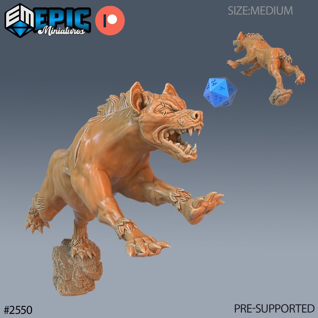 Hynea Dog Miniature | A - Tabletop RPG & D&D miniature. Perfect for wargaming & collectors
