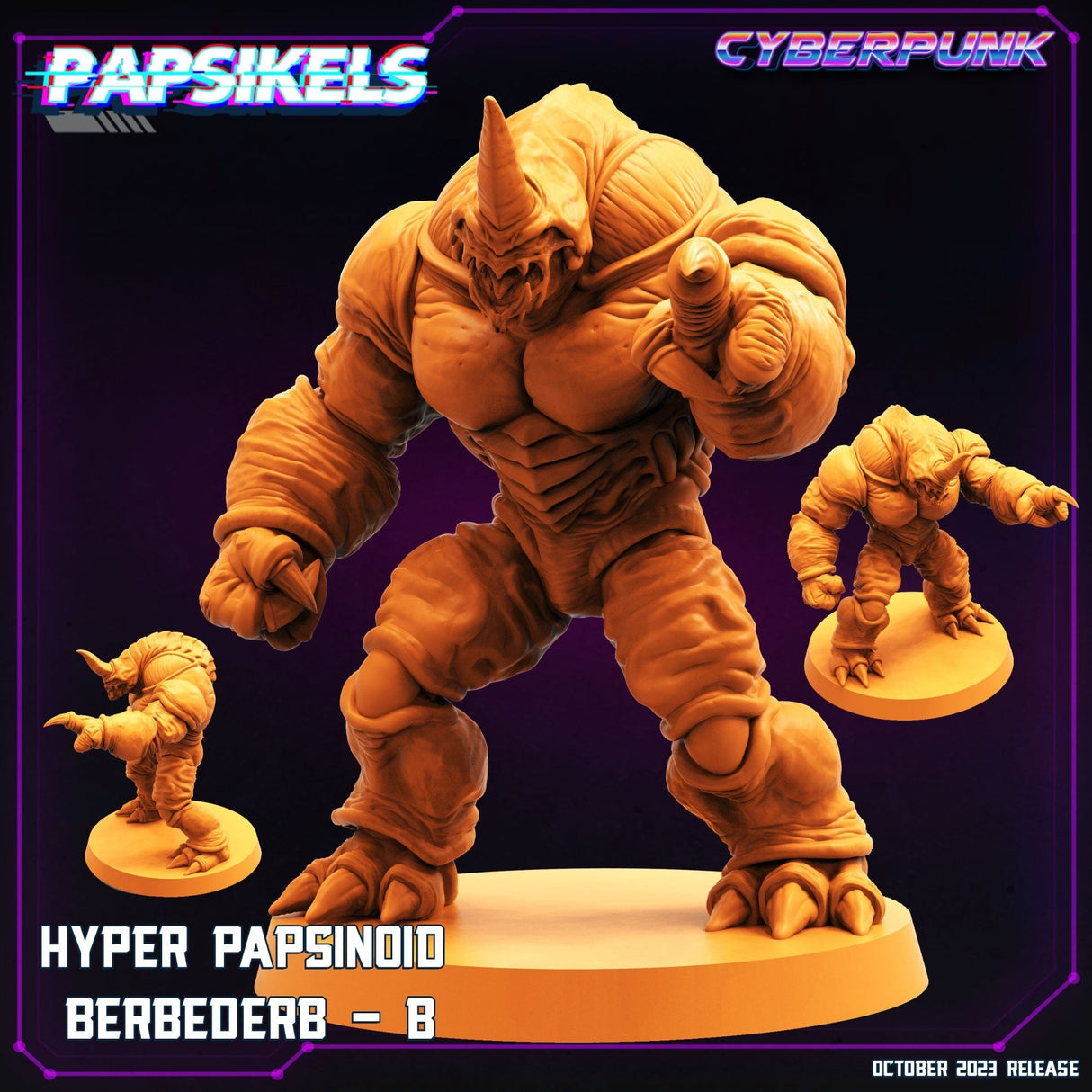 Hyper Papsinoid Berbederb Miniature | Berbederb B - Tabletop RPG & D&D miniature. Perfect for wargaming & collectors