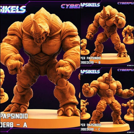 Hyper Papsinoid Berbederb Miniature | Full Set All Models - Tabletop RPG & D&D miniature. Perfect for wargaming & collectors