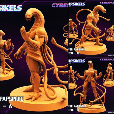 Hyper Papsinoid Elguu Miniature | Full Set All Models - Tabletop RPG & D&D miniature. Perfect for wargaming & collectors