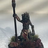 Frog Folk Fighter Miniature | Set of 9 - Tabletop RPG & D&D miniature. Perfect for wargaming & collectors