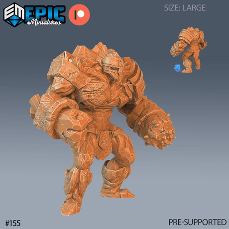 Ice Golem Miniature | A - Tabletop RPG & D&D miniature. Perfect for wargaming & collectors