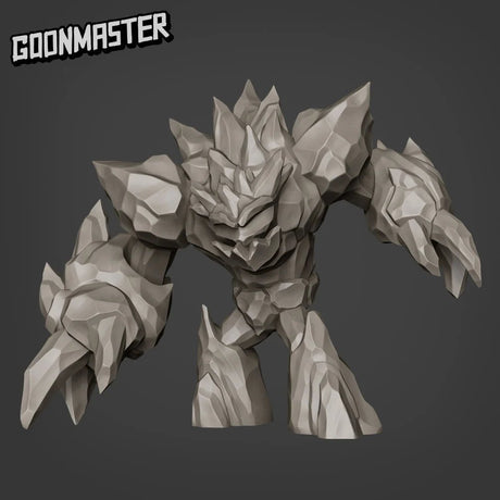 large Ice Golem Miniature | A - Tabletop RPG & D&D miniature. Perfect for wargaming & collectors