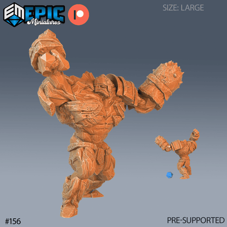 Ice Golem Miniature | B - Tabletop RPG & D&D miniature. Perfect for wargaming & collectors