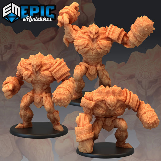Ice Golem Miniature - Set of 3 - 28mm
