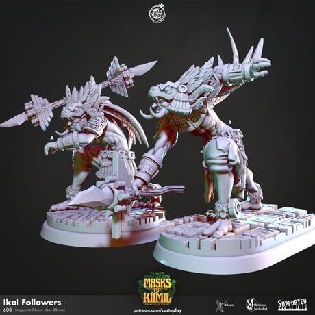 Ikal Followers Miniature | A - Tabletop RPG & D&D miniature. Perfect for wargaming & collectors