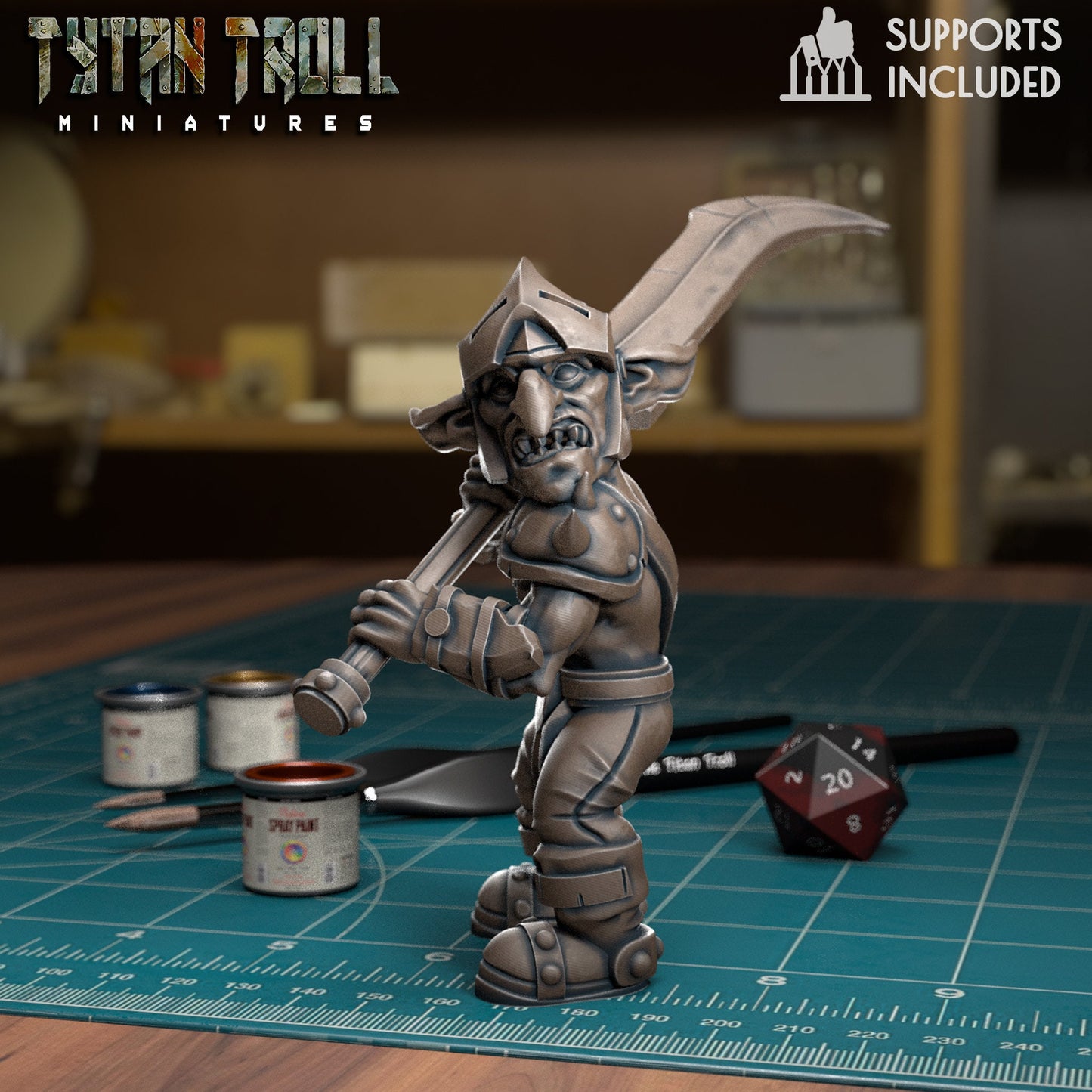 28/32mm, The Goblin Spearmen Bundle Deal, Medium Miniatures, TytanTroll Minitures, Dungeon and Dragons, RPG, Dnd, Pathfinder, Gobliins