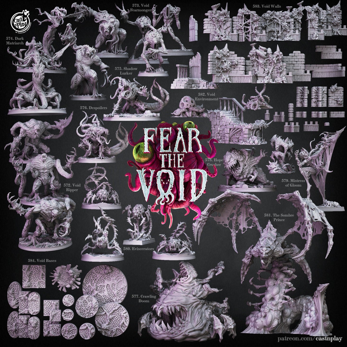 Crawling Doom, CP9.577, Fear the Void, CastnPlay miniatures , Role Playing Games Miniature, WoW, Dungeon and Dragons, RPG, DnD,