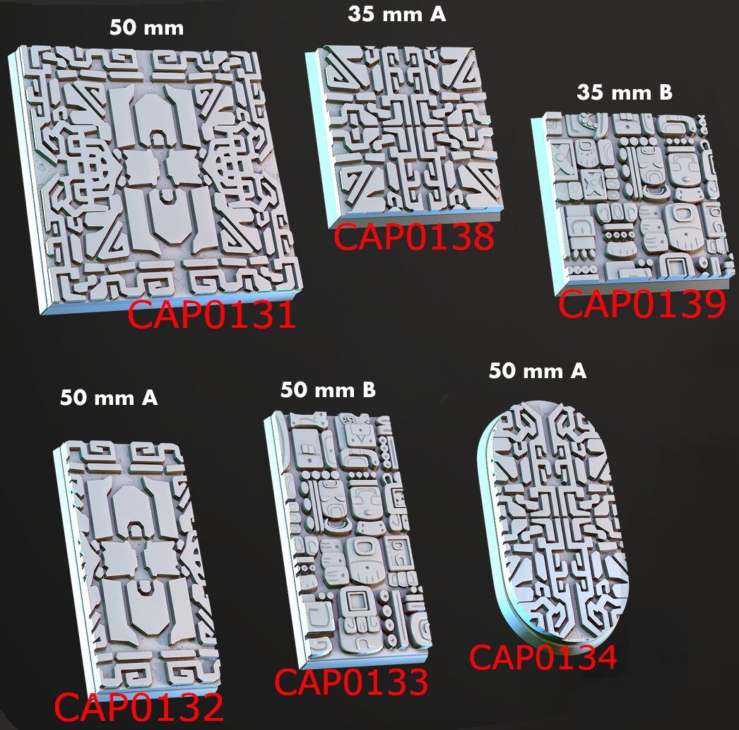 Temple Bases, Goon Master, Dungeon and Dragons, RPG, Dnd, Pathfinder, Dnd, Scenery, Dnd Glyphs Base, 25mm/35mm/50mm/60mm/75mm/100mm Bases