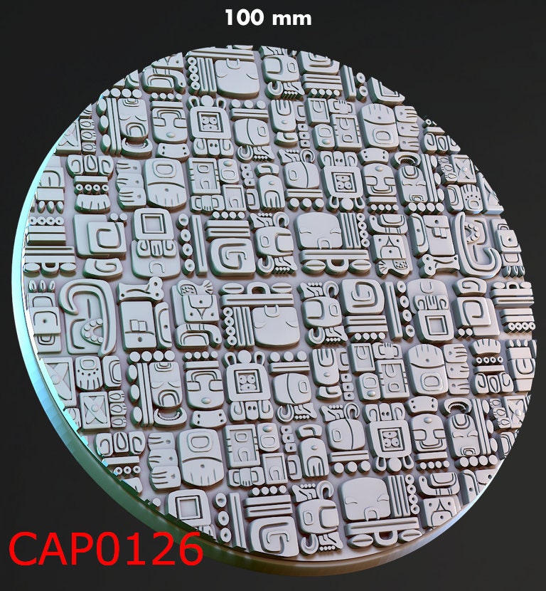 Temple Bases, Goon Master, Dungeon and Dragons, RPG, Dnd, Pathfinder, Dnd, Scenery, Dnd Glyphs Base, 25mm/35mm/50mm/60mm/75mm/100mm Bases