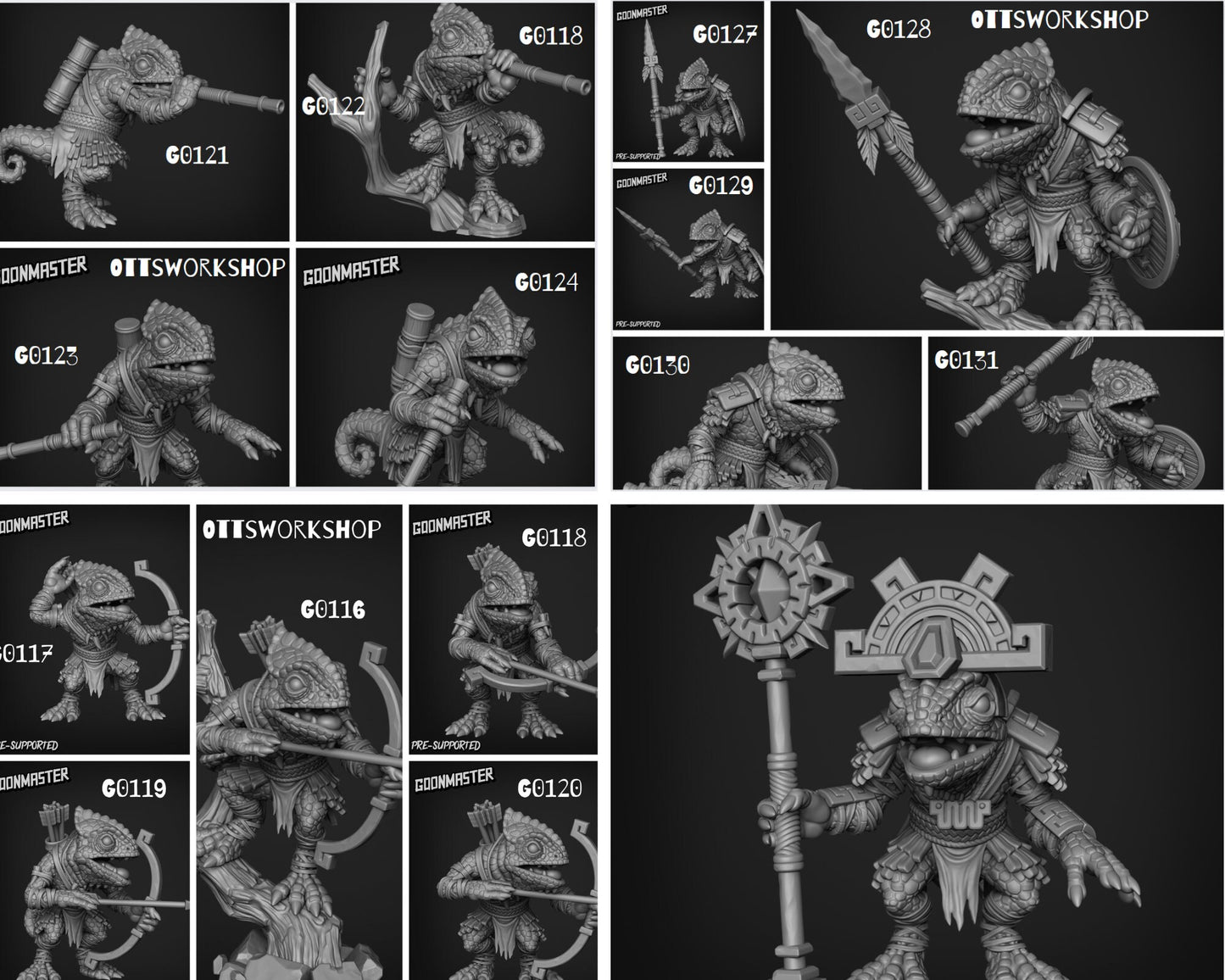 Table top Spearmen Lizard folk perfect for Dungeon and dragon games or other Tabletop gaming, Dnd Lizard folk, Lizardfolk spearmen, Skink,