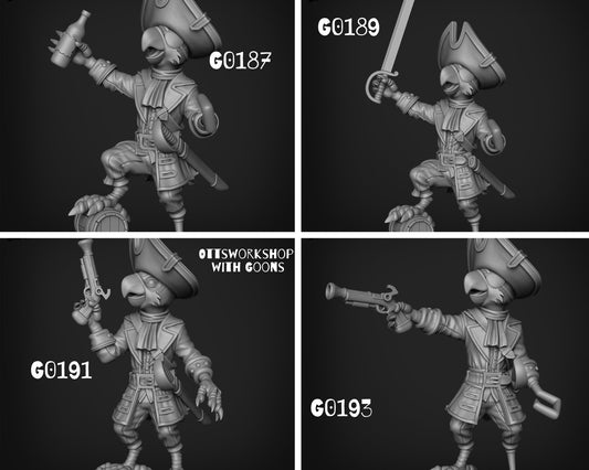 Male-parrot-folk Pirate set 3 by goons