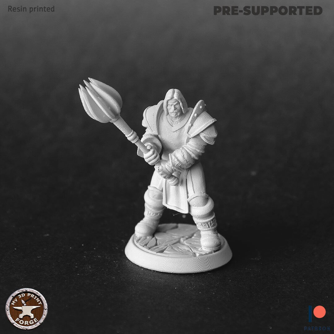 Miniature Paladin by My3dPrintForge Dnd, Dungeon and Dragon Mini, Tabletop Miniature, Miniature, Fantasy Miniatures, Light Paladin Miniature