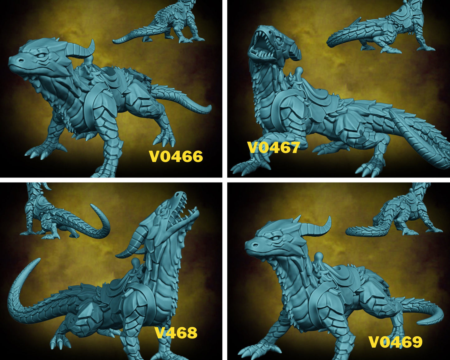 Drake Saddled Miniature by Velrock miniature, dnd Drake, Tabletop drake in both 32mm scale and 28mm scale, 28mm scale Drake miniature,