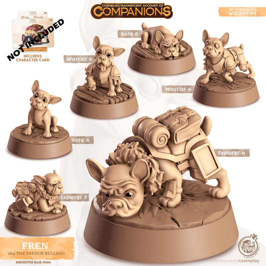 Pug Companion, CastnPlay miniatures