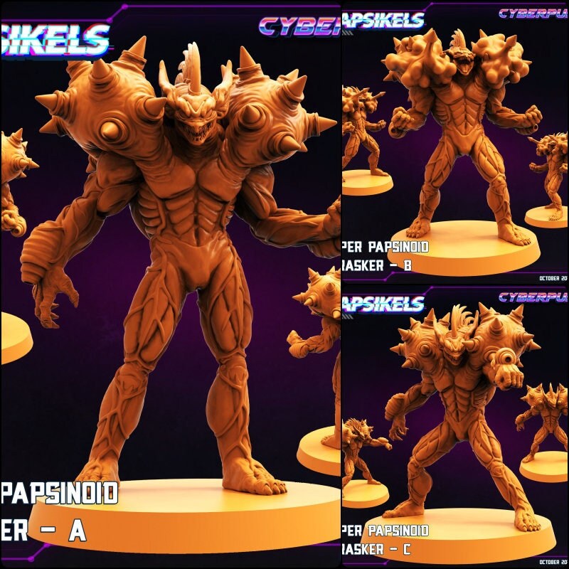 Hyper Papsinoid Grasker Miniatures by Papsikels Miniatures Dnd, Dungeon and Dragon Mini, Tabletop Miniature, Aliens, Sci Fi.