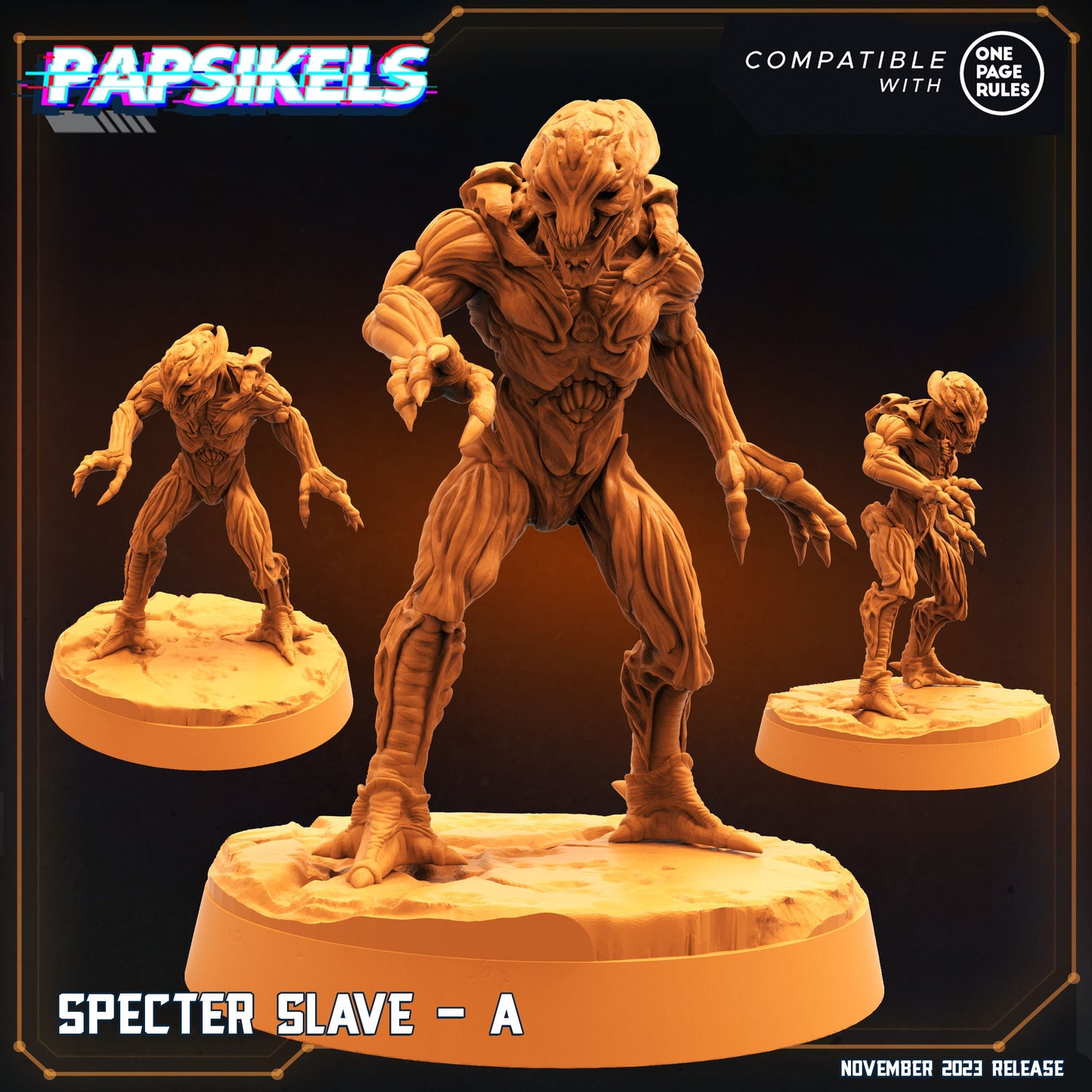 Spectre Slaves Miniatures by Papsikels Miniatures Dnd, Dungeon and Dragon Mini, Tabletop Miniature, Aliens, Sci Fi.