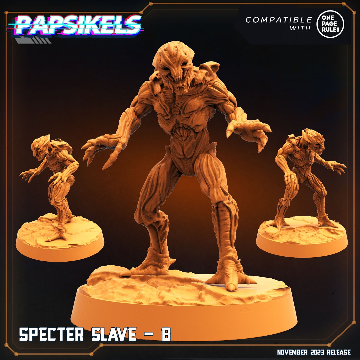 Spectre Slaves Miniatures by Papsikels Miniatures Dnd, Dungeon and Dragon Mini, Tabletop Miniature, Aliens, Sci Fi.