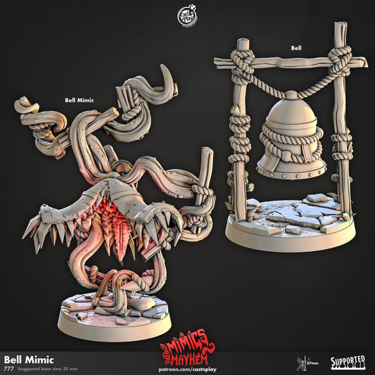 32mm Bell Mimic, Mimic Madness, CastnPlay, Large miniatures , Role Playing Games Miniature, Dungeon and Dragons, Mimics.