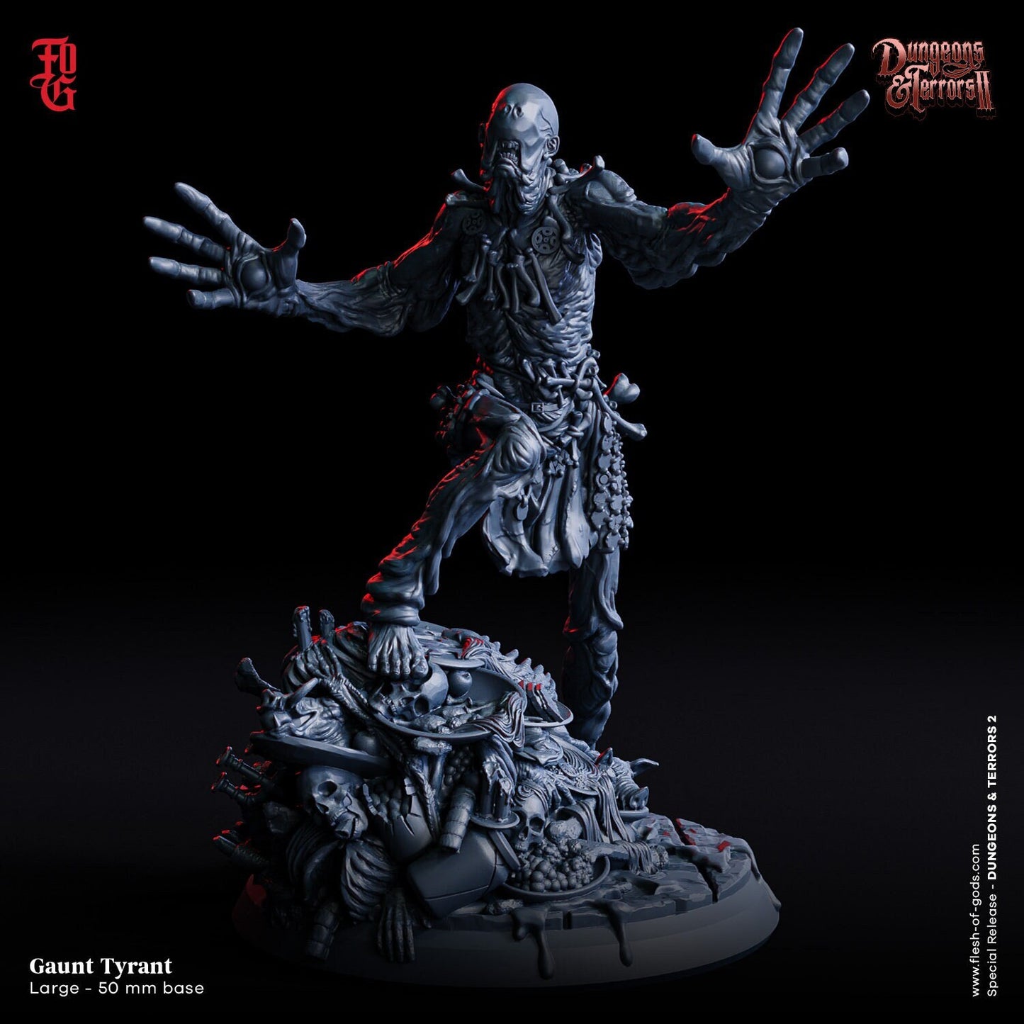 Gaunt Tyrant, 32mm Scale, Miniature, Role Playing Games Miniature, WoW, Dungeon and Dragons, DnD, Horror, Ogre.